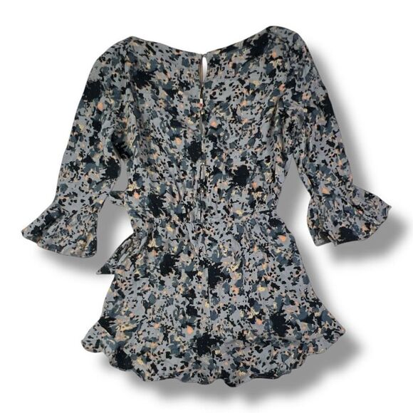Free People All The Right Ruffles Floral Romper Size Small - Picture 5 of 8